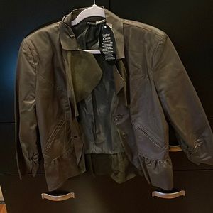 Dark brown sued /leather jacket